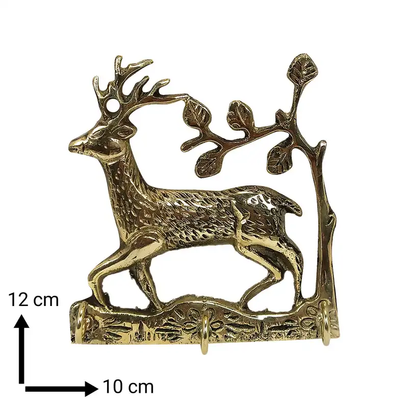 جاکلیدی برنجی مدل گوزن شاخ دار