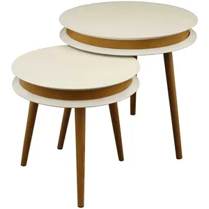 میز عسلی مدل T-733-ANGELICA-WAL مجموعه 2 عددی