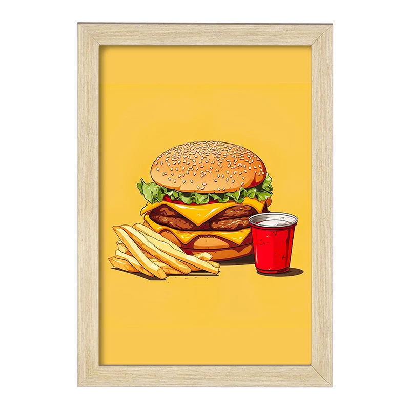 تابلو خندالو مدل فست فود (Fast Food) کد 36574