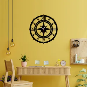 ساعت دیواری ماهوت طرح اعداد و جهات کد 060