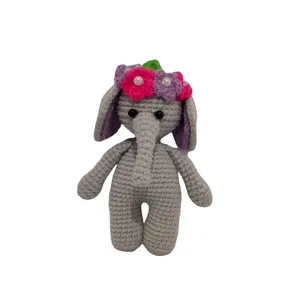 جاکلیدی بافتنی مدل عروسک فیل کد 90012