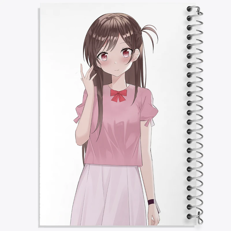 دفتر شطرنجی 50 برگ خندالو مدل چیزورو انیمه کانوجو اوکاری کد 34870