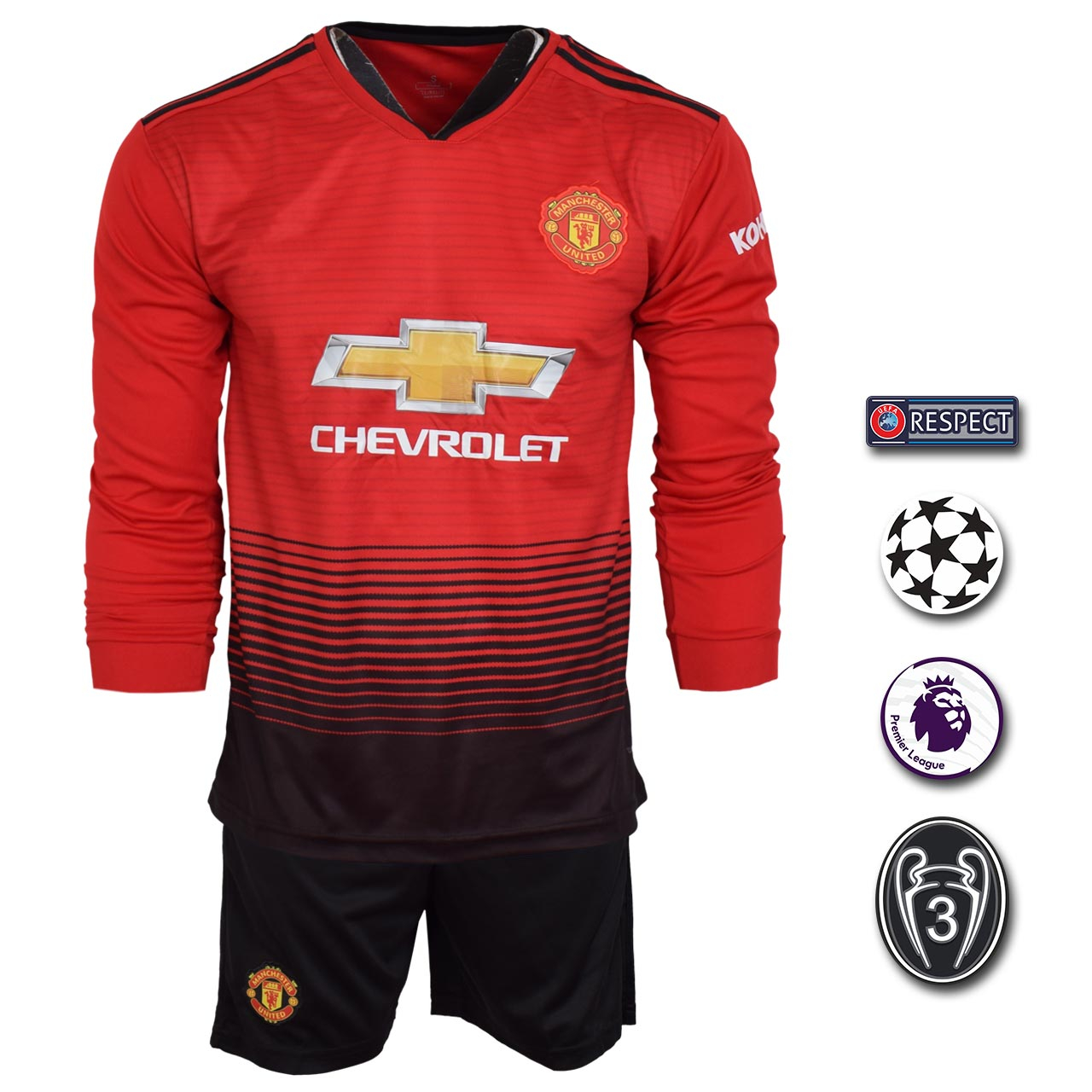 پیراهن و شورت ورزشی مردانه طرح منچستریونایتد مدل Sl-home18/19 به همراه تگ