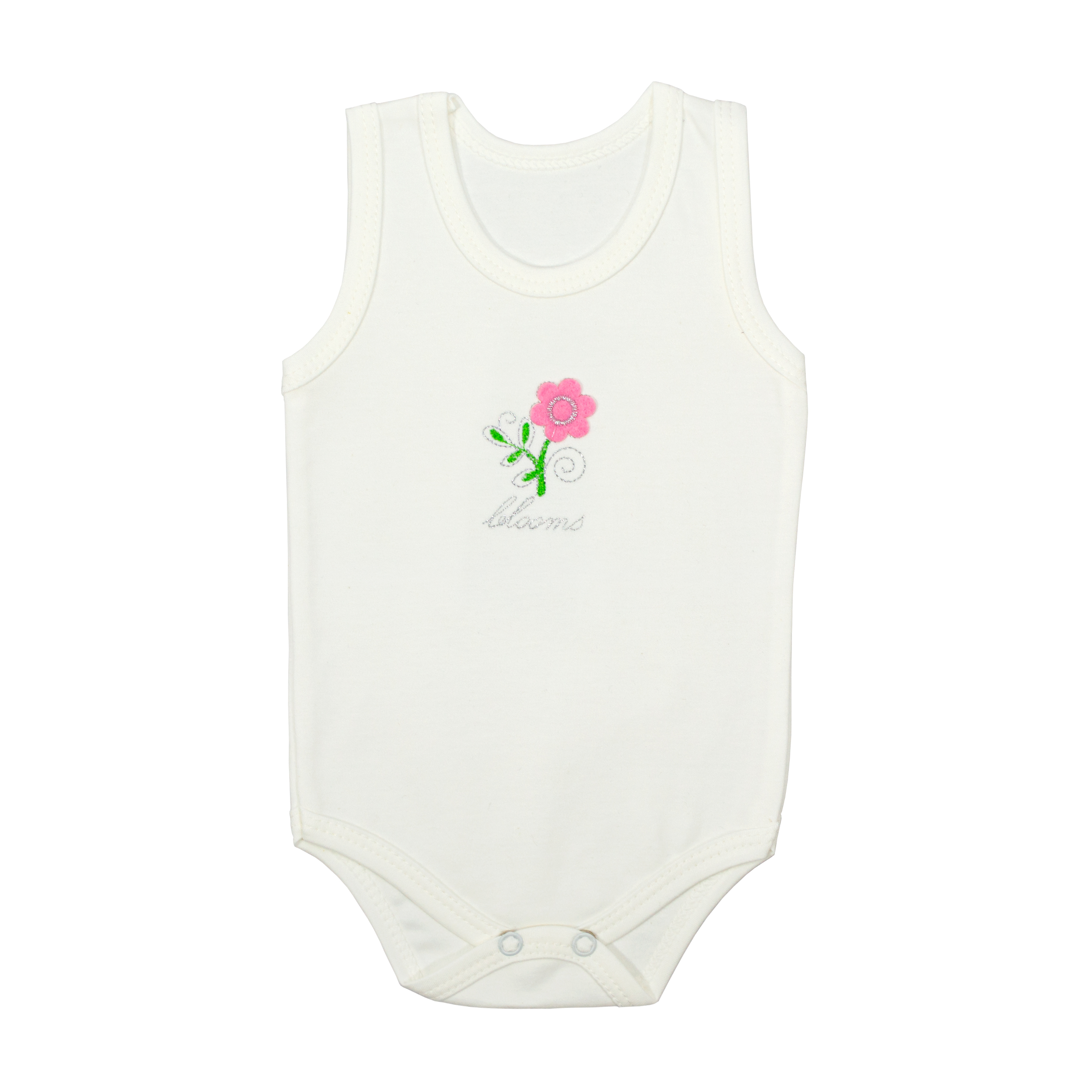 بادی نوزادی دخترانه مدل تک‌گل