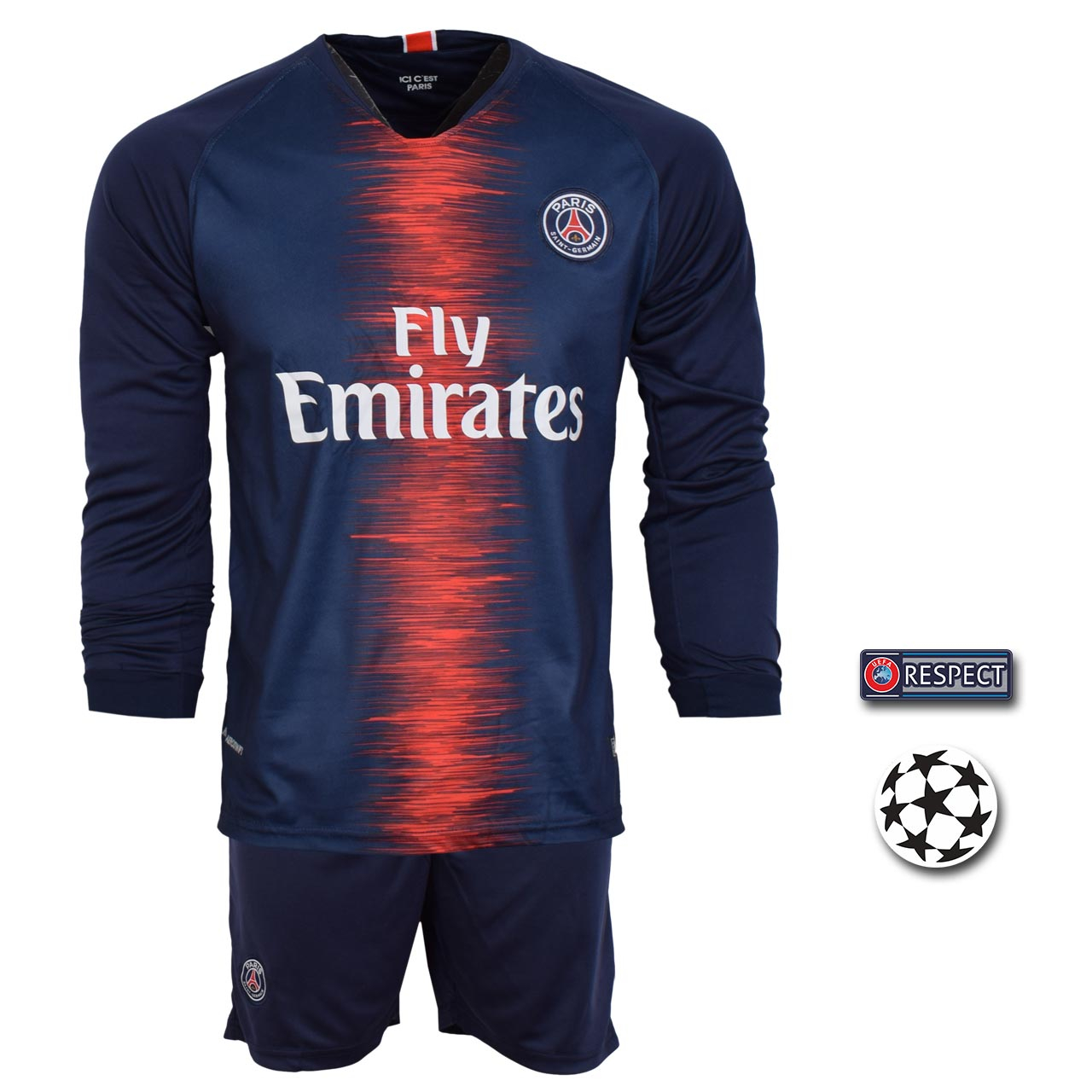 پیراهن و شورت ورزشی مردانه طرح پاریسن ژرمن مدل SL-home18/19 به همراه تگ