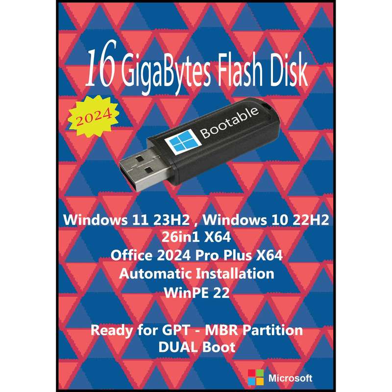 سیستم عامل Windows 11 23H2 - 10 22H2 26in1 X64 - Office 2024 نشر مایکروسافت