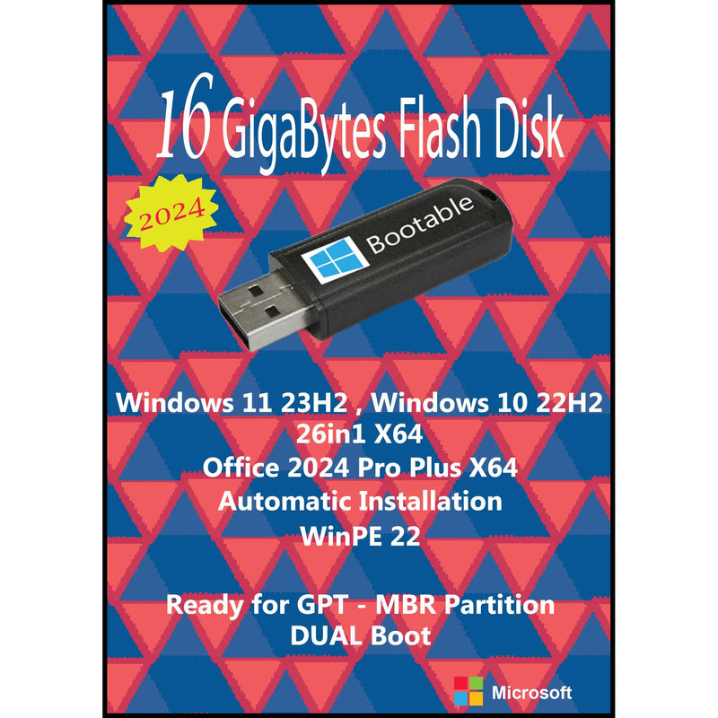 سیستم عامل Windows 11 23H2 - 10 22H2 26in1 X64 - Office 2024 نشر مایکروسافت