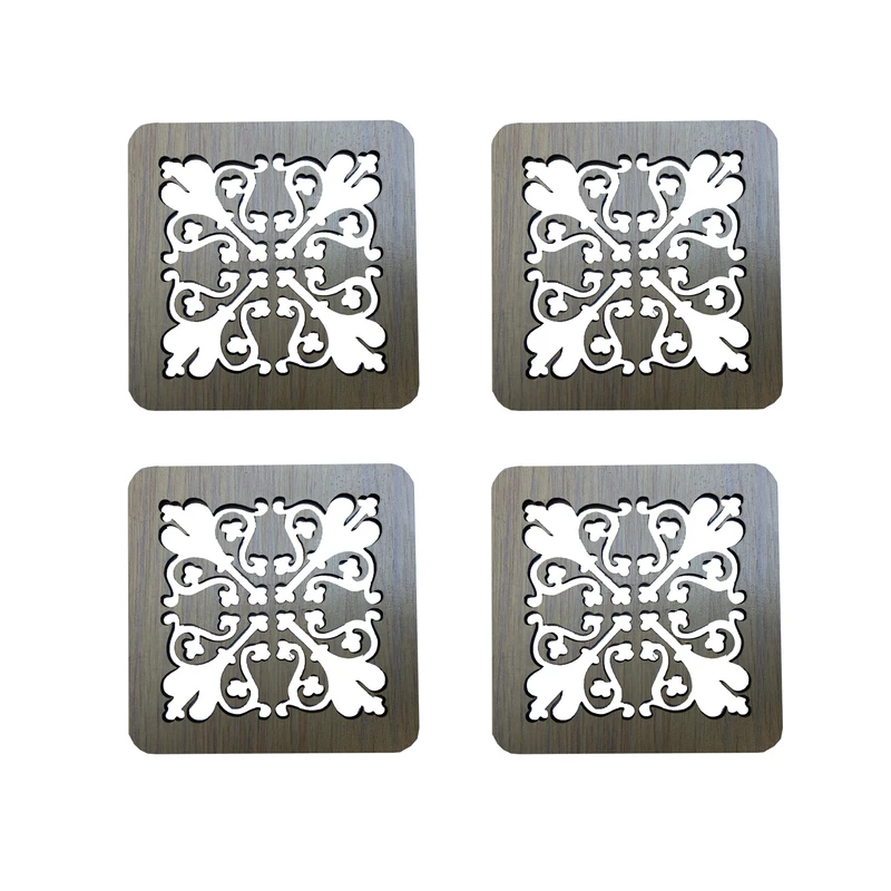 زیر لیوانی مدل G24 مجموعه چهار عددی به همراه استند