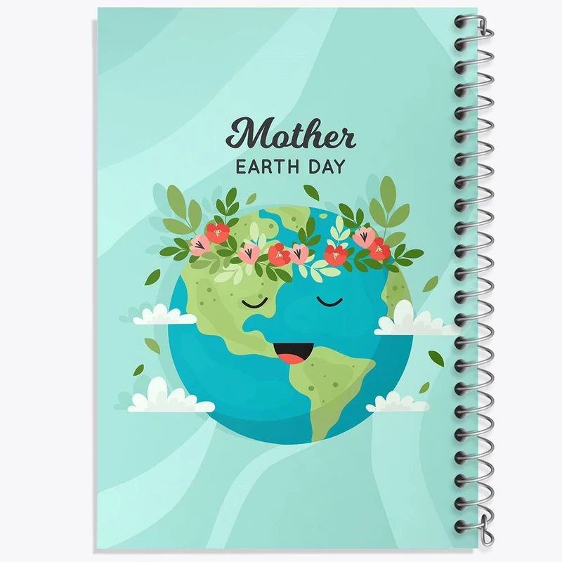 دفتر ژورنال نویسی 50 برگ خندالو مدل نقطه ای طرح حمایت از محیط زیست کد 25893