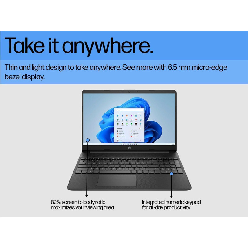 لپ تاپ 15.6 اینچی اچ‌ پی مدل 15s-FQ5000-i3 8GB 1SSD