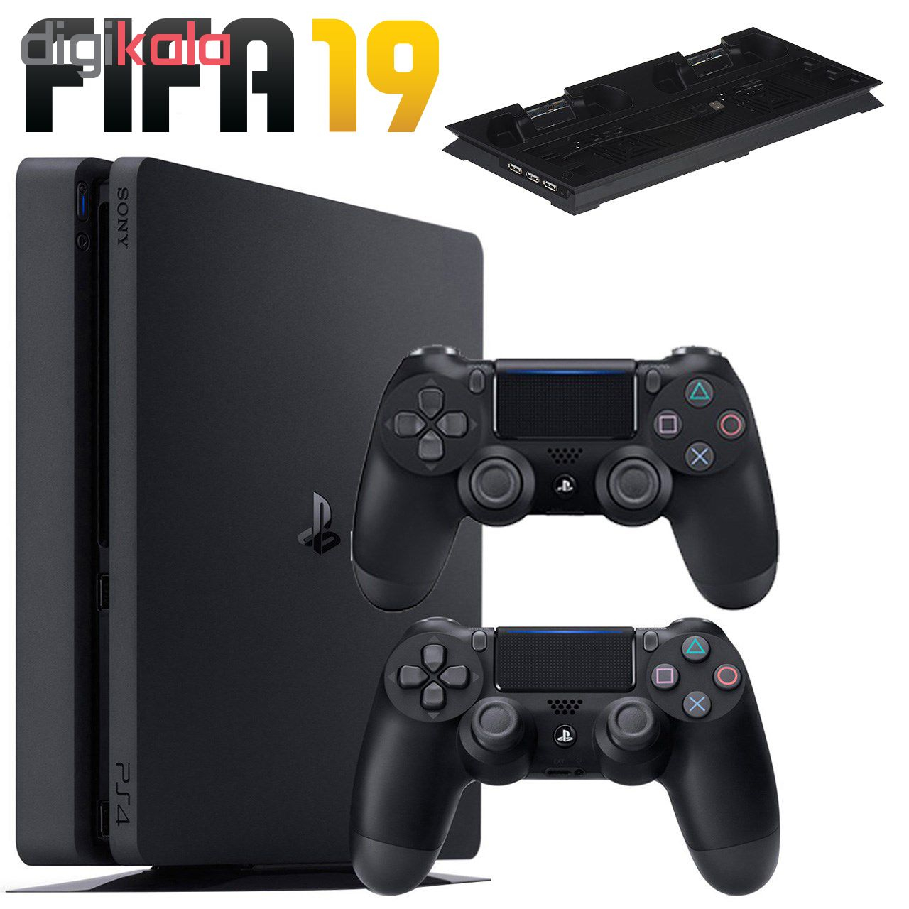 مجموعه کنسول بازی سونی مدل Playstation 4 Slim 2018 کد Region 2 CUH-2216B ظرفیت 1 ترابایت