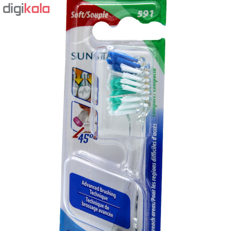 مسواک جی یو ام مدل Technique Complete Care با برس نرم