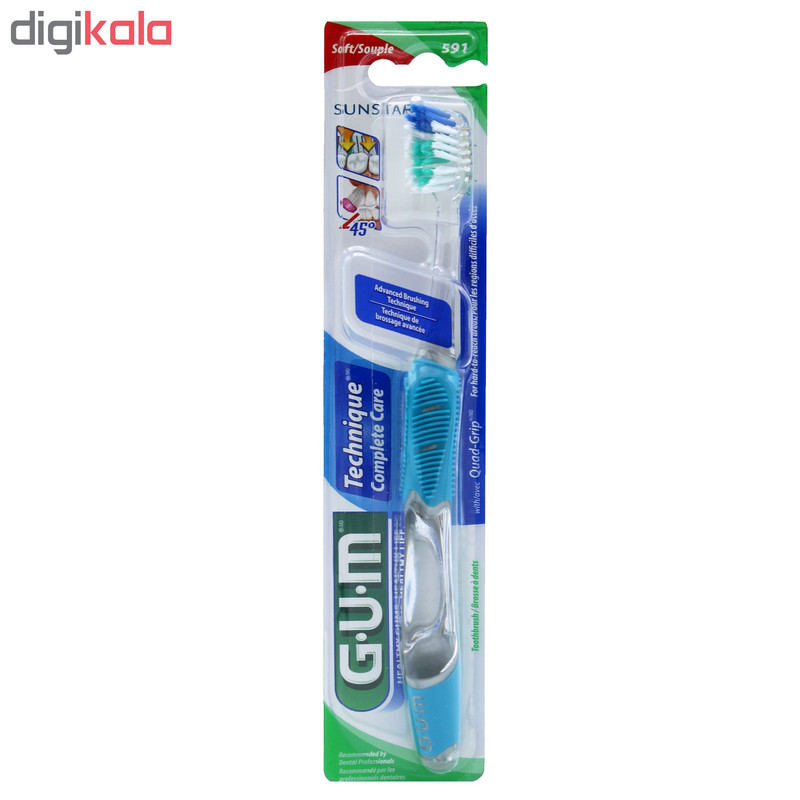 مسواک جی یو ام مدل Technique Complete Care با برس نرم