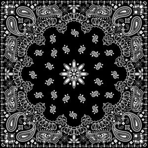 دستمال سر و گردن باندانا مدل بته جقه