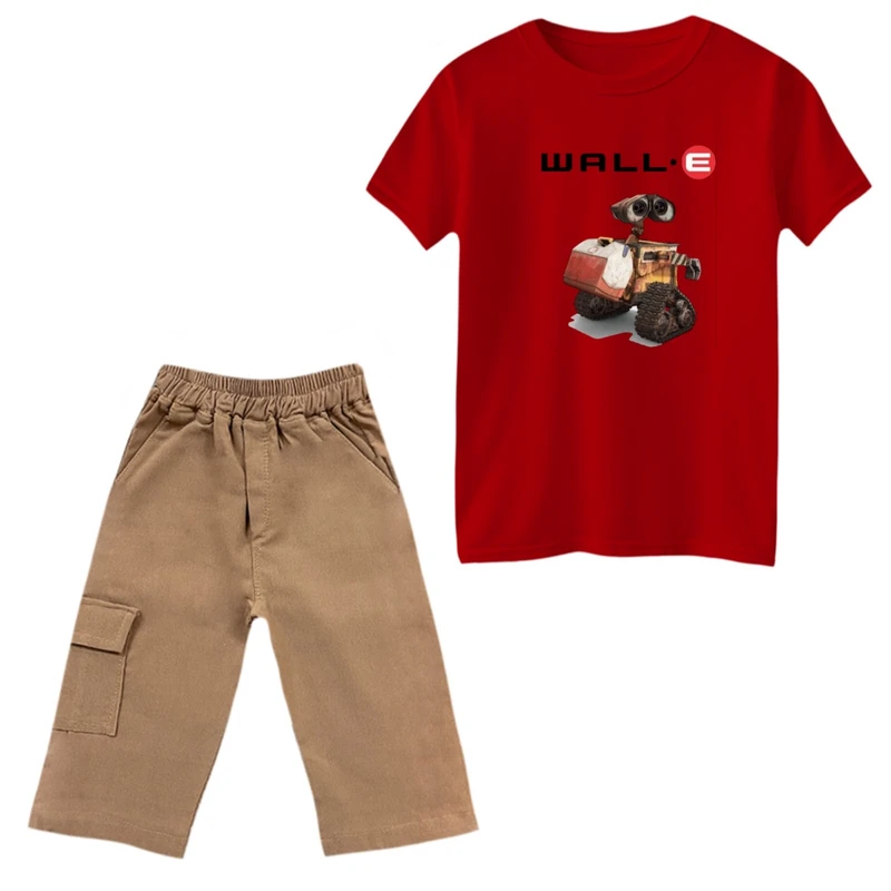 ست تی‌شرت و شلوارک پسرانه مدل والی