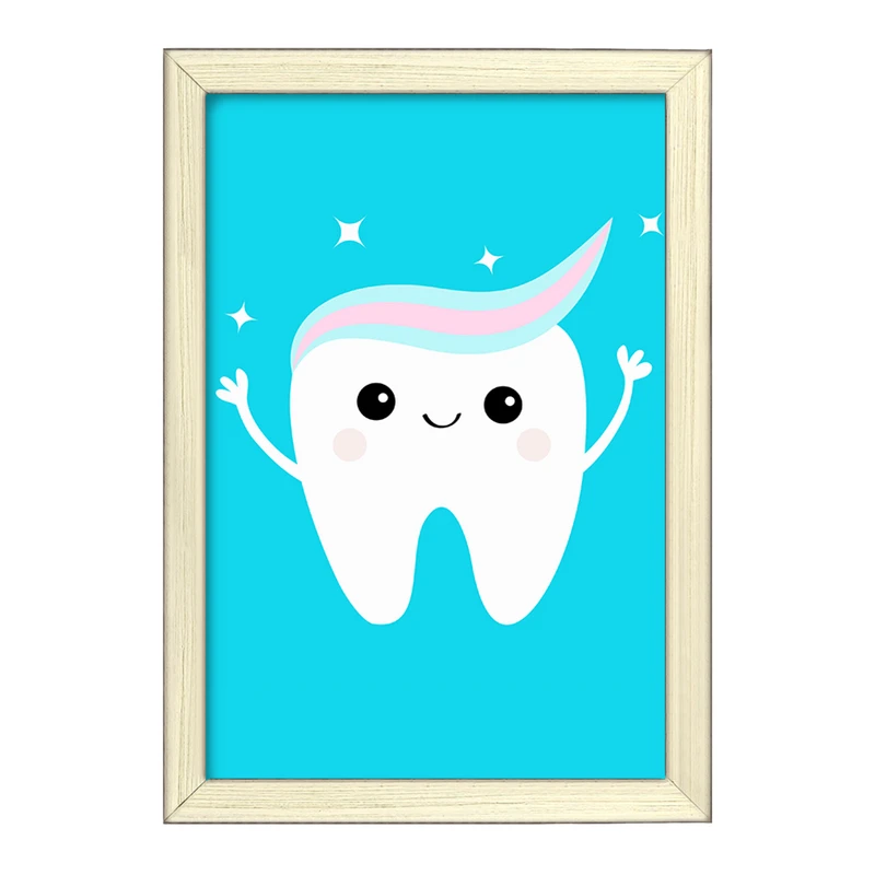تابلو خندالو طرح دندان و دندان پزشکی کودکانه کد 36736