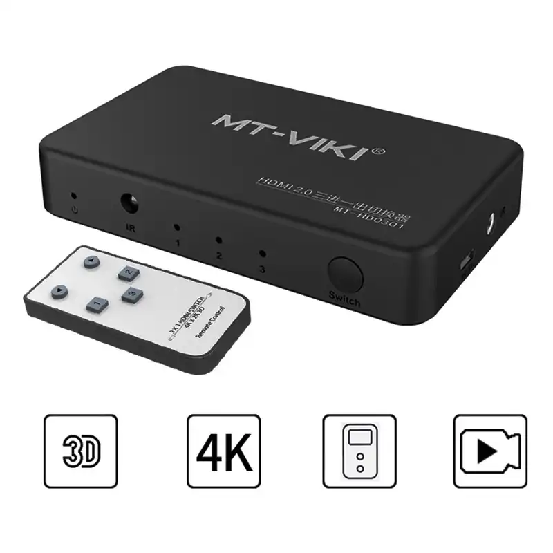 سوییچ 1به 3 پورت HDMI ام تی ویکی مدل MT-HD0301