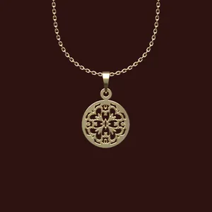 گردنبند طلا 18 عیار زنانه مدوپد مدل هندسی کد W2-1-1155