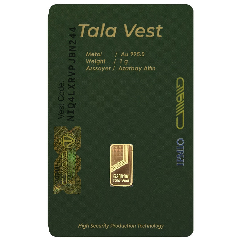 شمش طلا 24 عیار طلاوست مدل 1g - 2