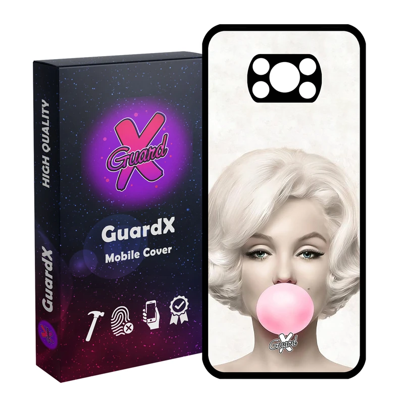کاور گارد ایکس طرح Marilyn Monroe مدل Glass10257 مناسب برای گوشی موبایل شیائومی Poco X3 Pro