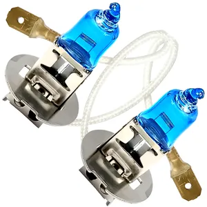 لامپ خودرو فونیکس مدل H3 -ULTRA BLUE بسته دو عددی همراه دستکش نیتریل