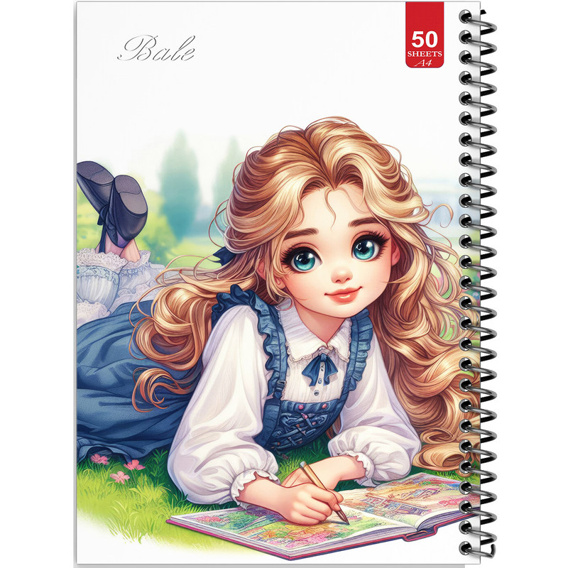 دفتر نقاشی 50 برگ انتشارات بله طرح دخترانه کد A4-L140