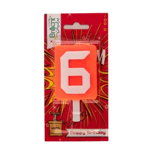 شمع تولد برلیان طرح عدد 6 کد 9