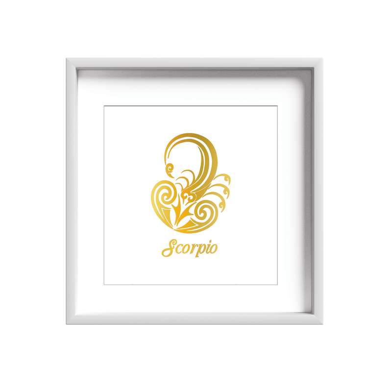 تابلو طلاکوب زرکات طرح ماه تولد آبان مدل Scorpio