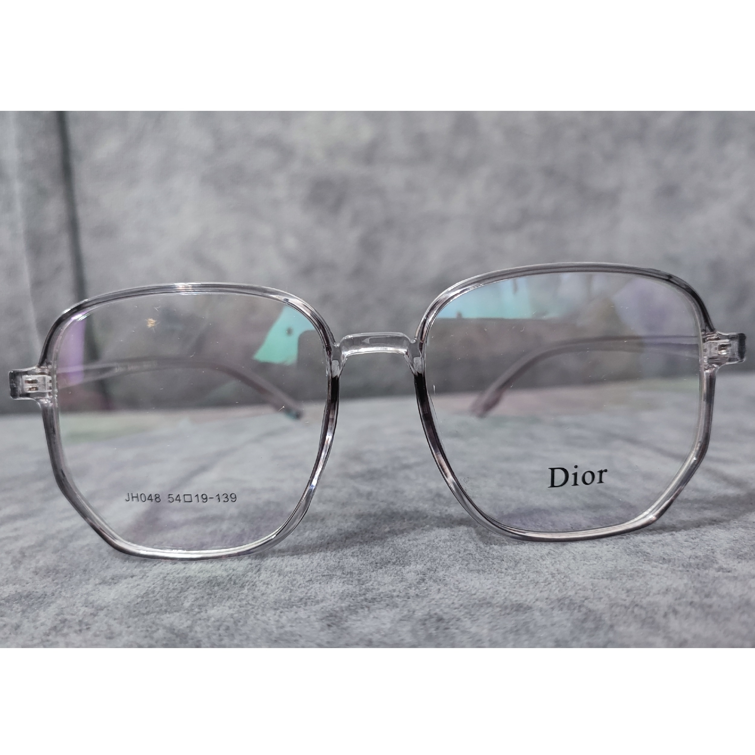 فریم عینک طبی مدل چند ضلعی شفاف کد 012