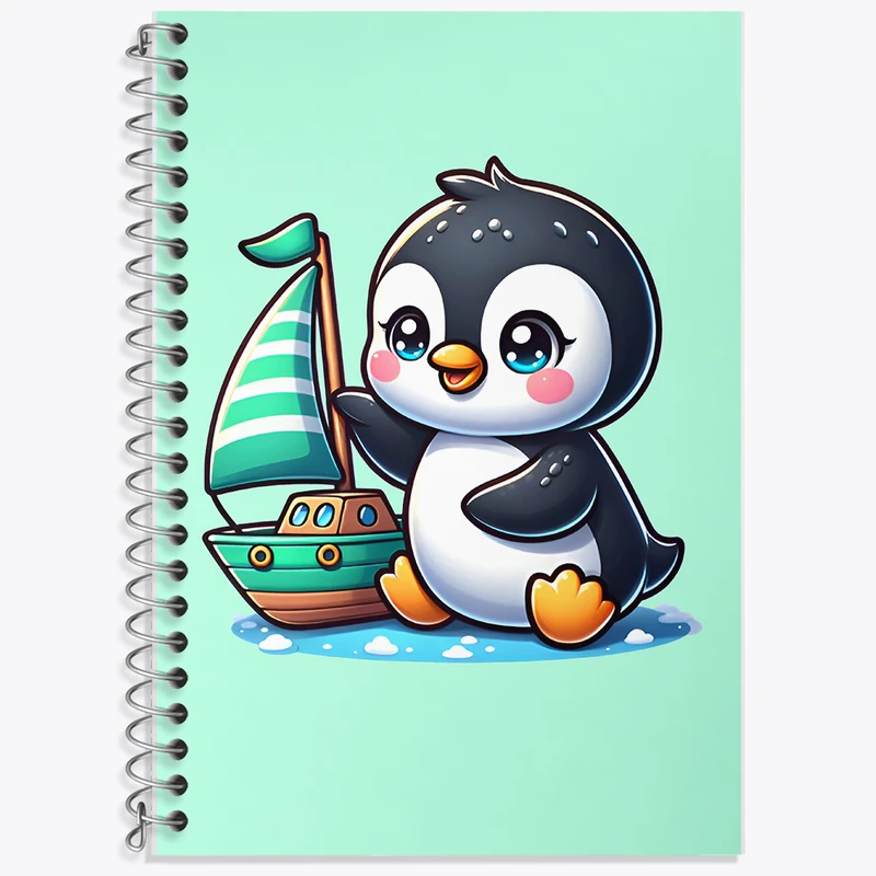 دفتر لغت 50 برگ خندالو طرح پنگوئن کیوت کد F7711
