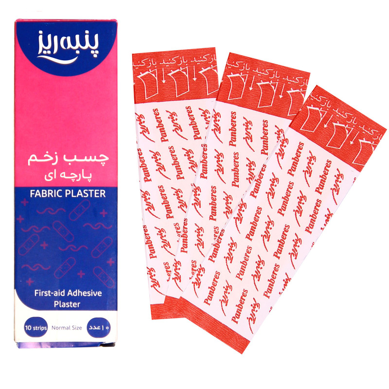 چسب زخم پارچه ای پنبه ریز مدل fabric مجموعه 3 عددی