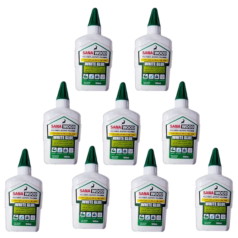 چسب چوب ثناوود مدل SWN9 حجم 100 میلی لیتر بسته  9 عددی