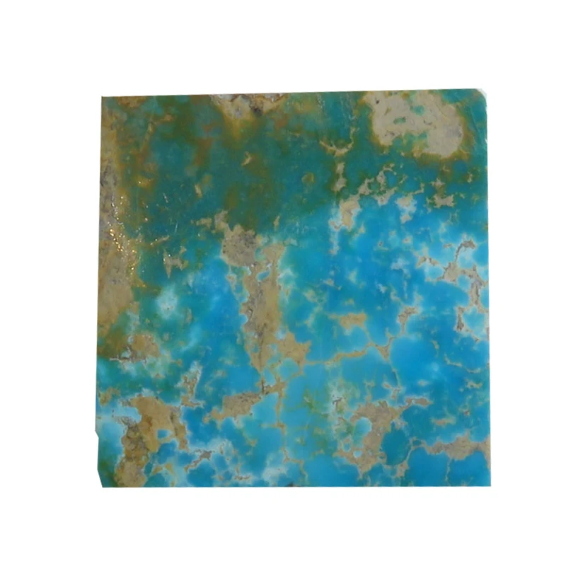 سنگ زینتی فیروزه سبز آبی نیشابوری مدل مربعی با شناسنامه کد 3485