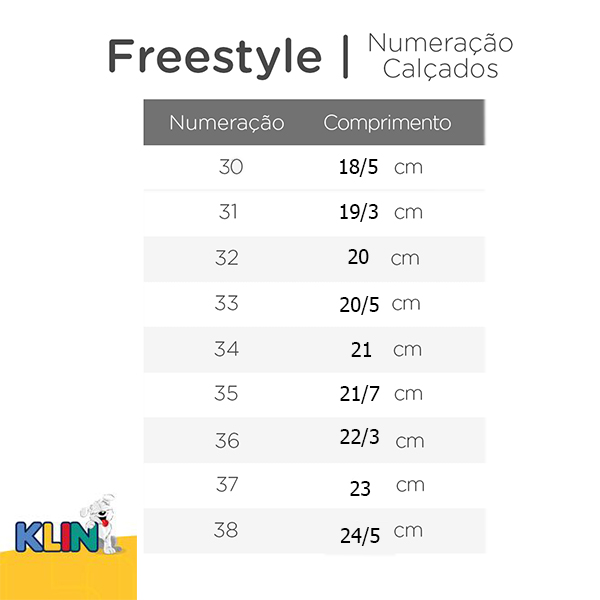 Numeração de calçados em 2024 cm