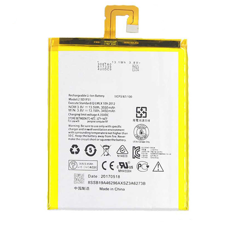 باتری تبلت مدل L13D1P3134  ظرفیت 3550 میلی آمپر مناسب برای تبلت لنوو IdeaTab A3500