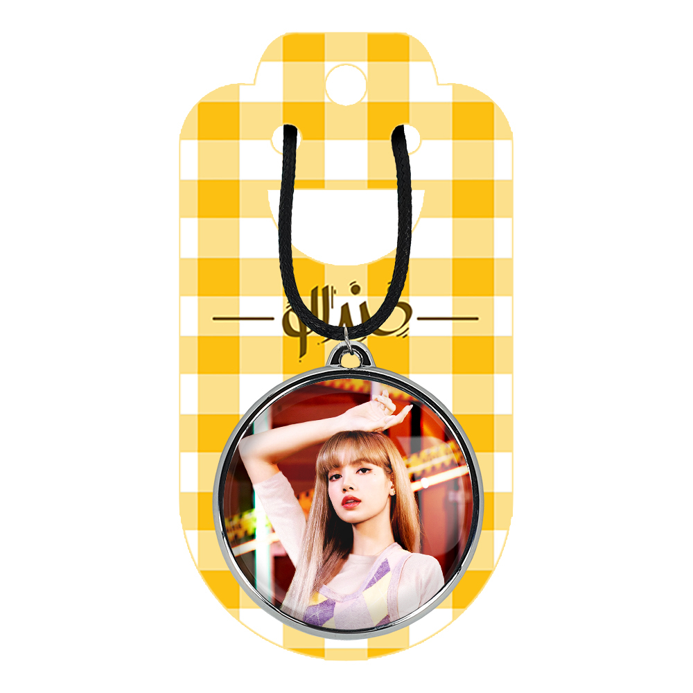 گردنبند خندالو مدل لیسا بلک پینک کد 1424514242