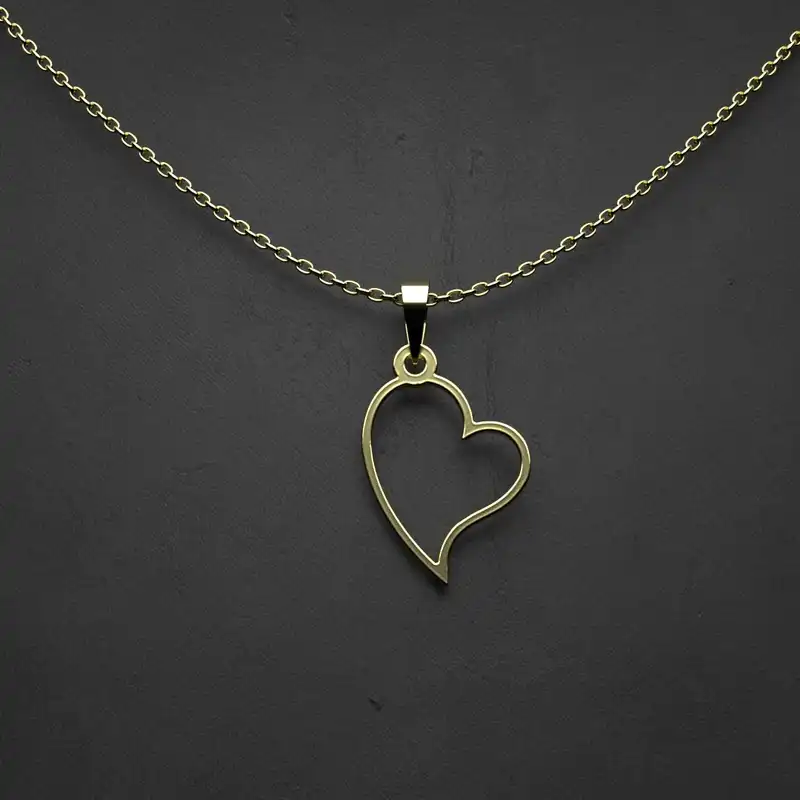 گردنبند طلا 18 عیار زنانه مدوپد مدل  طرح قلب کد S1152