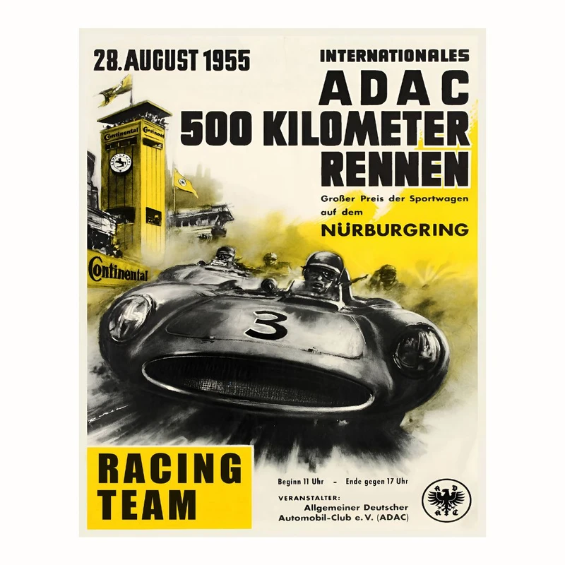 پوستر مدل مسابقه ماشین‌های نوربورگرینگ 