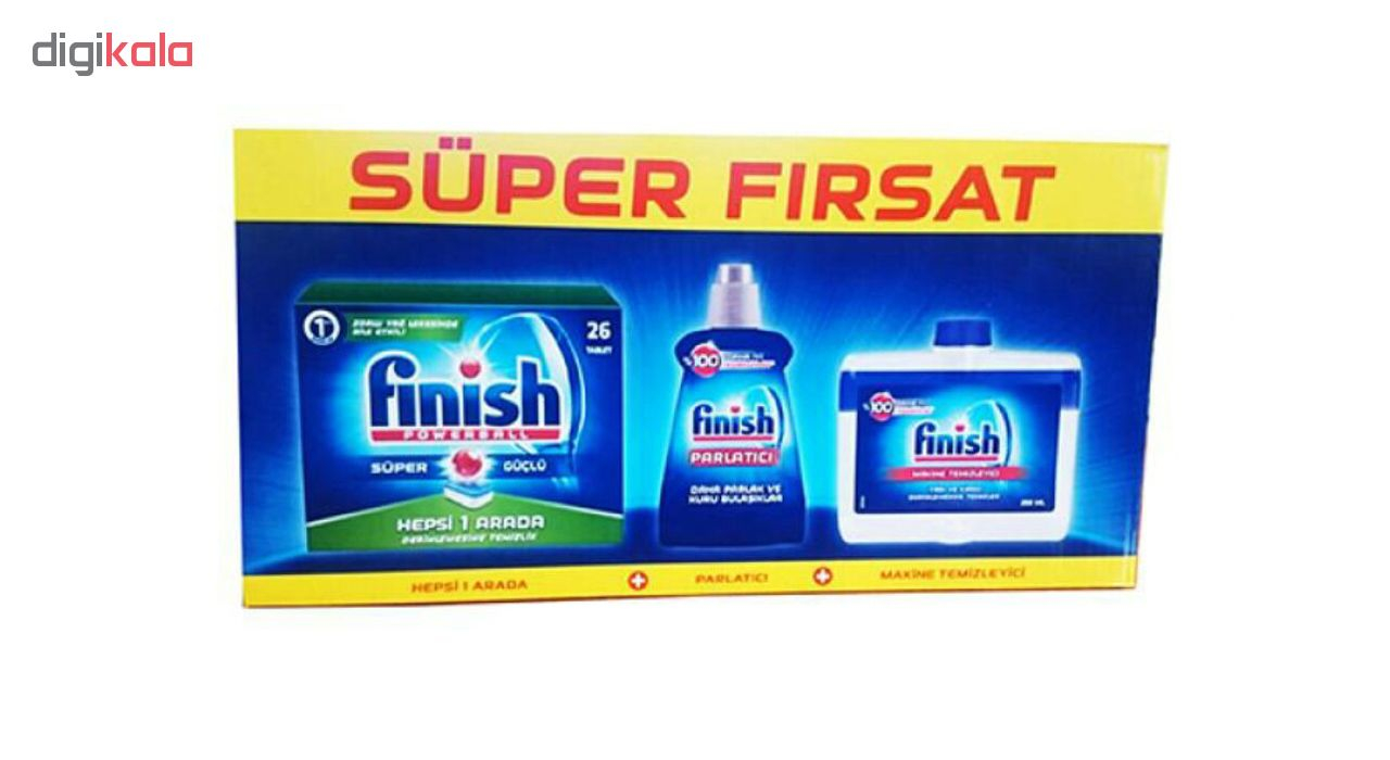 پک شوینده ظروف فینیش مدل FULL BOX مجموعه 3 عددی