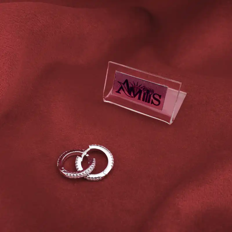 گوشواره نقره زنانه آمیتیس مدل AMT-G024