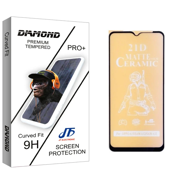محافظ صفحه نمایش سرامیکی جی اف مدل Diamond glass مناسب برای گوشی موبایل سامسونگ Galaxy A12
