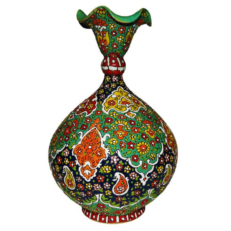 گلدان میناکاری سفالی مدل min2