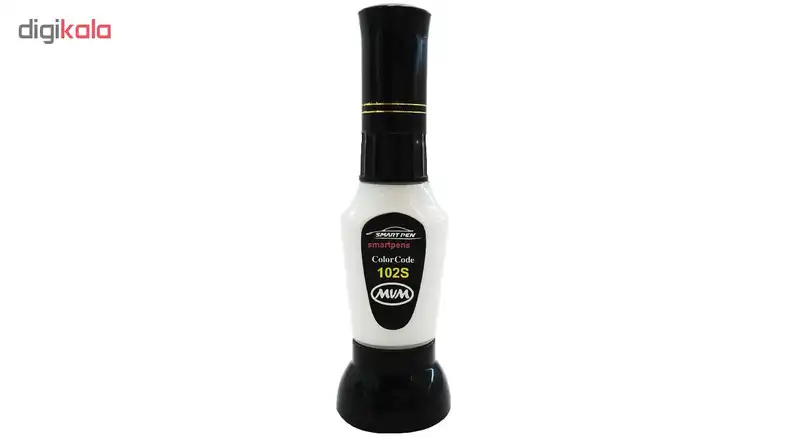 قلم خشگیر بدنه خودرو اسمارت پن رنگ سفید ام وی ام مدیران خودرو کد 102S حجم 15 میلی لیتر