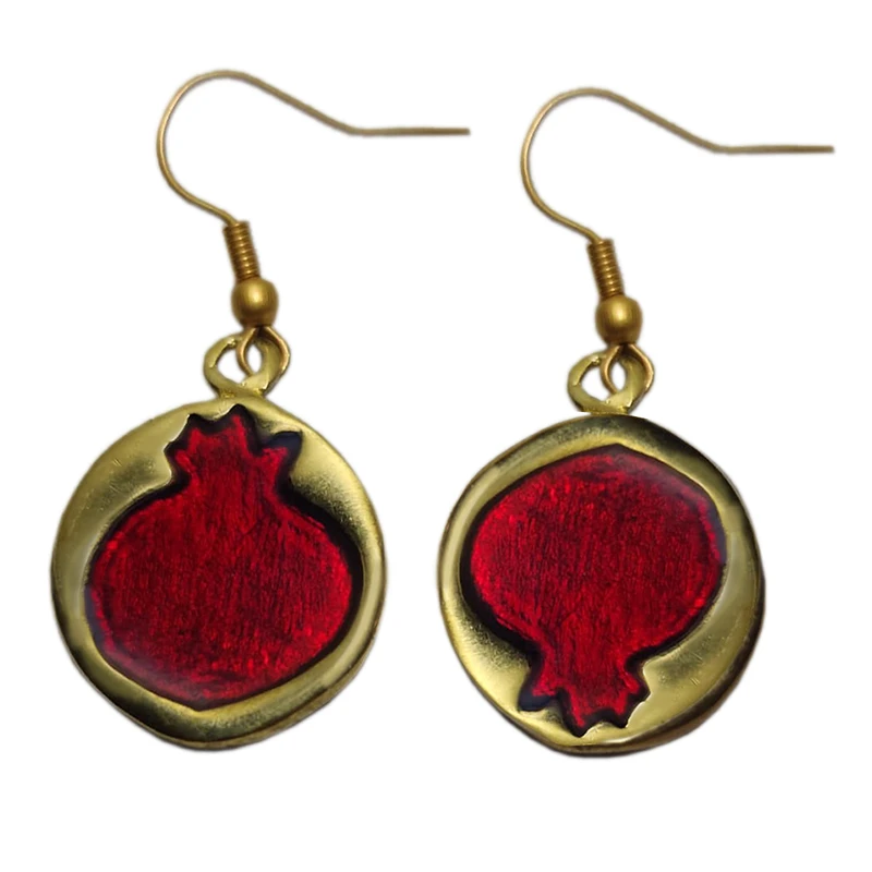 گوشواره آویز زنانه مدل انار یلدایی نارک