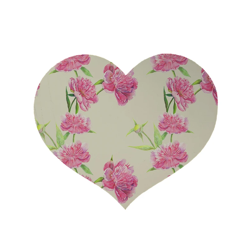 پادری مدل قلب طرح گل کد 5887 سایز 90x90 سانتی متر 