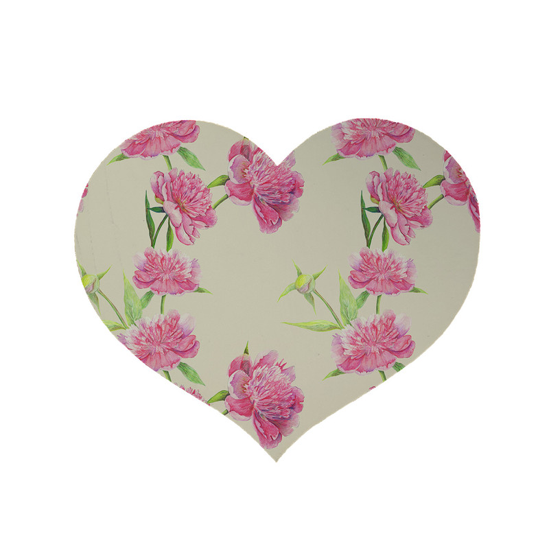 پادری مدل قلب طرح گل کد 5887 سایز 90x90 سانتی متر 