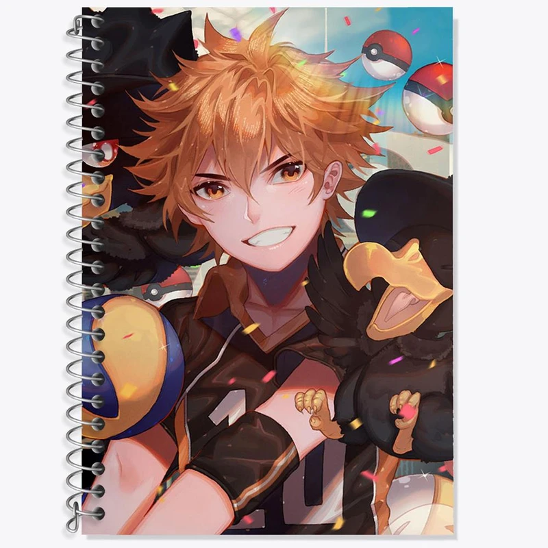 دفتر زبان 50 برگ خندالو مدل دو خط طرح هیناتا شویو انیمه هایکیو Haikyu کد 17775