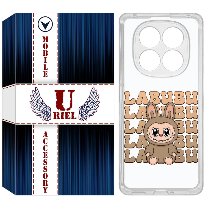 کاور یوریل مدل Clear کد 134 طرح لبوبو Labubu مناسب برای گوشی موبایل شیائومی Redmi Note 14 Pro 4G / Poco X7