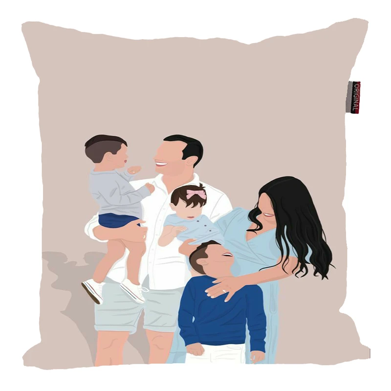 کوسن ناریکو مدل فانتزی طرح خانواده کد 04601