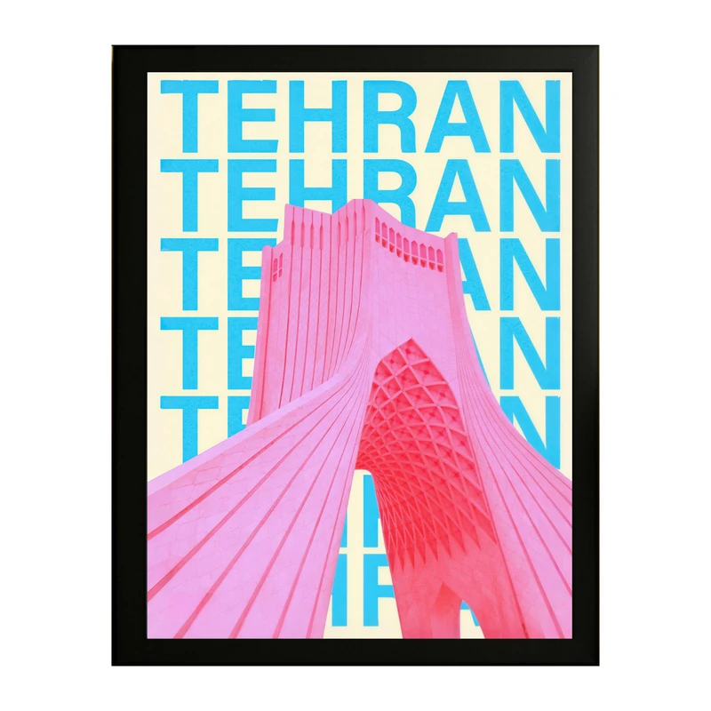 تابلو طرح میدان آزادی تهران کد 02 فریم مشکی